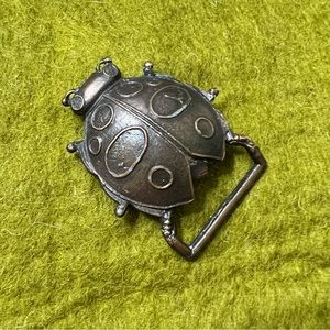 Vintage copper lady bug belt buckle